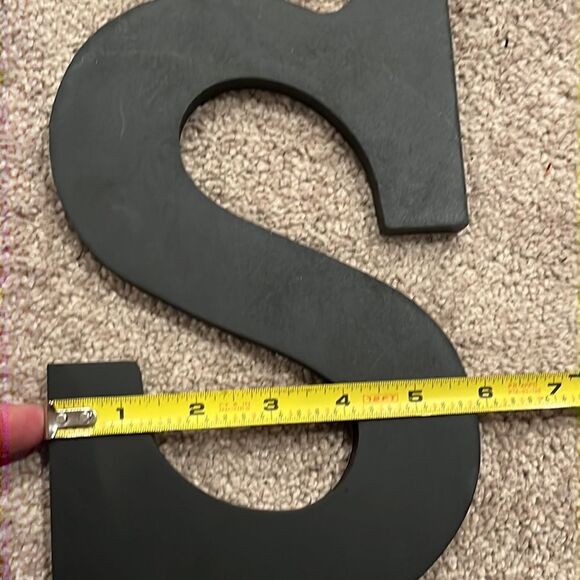 9” Black Block Hanging Capital Letters “FCUS” for Classroom Use with Wall Clock - Picture 15 of 15